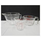 Pyrex & Fire KIng Measures 2-8 Cups