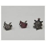 3 Rings Swans & Turtle Size 5 - 5.5
