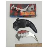 Hunting Knife Multi Colored Wd Hndl NIB Stnls Stl
