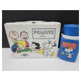 Vintage SNOOPY  Charlie Brown Lunch Box w Thermos