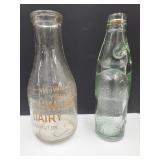 SHWENK DAIRY, J ROBERTS BOTTLE W/ Marble