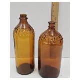 VTG Amber Purex Bleach Bottles