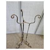 Antique  Twisted Wrought Iron Plant Stand 27" high