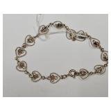 Beautiful Sterling Bracelet ( gold tone)