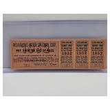 Unused 1952 INDY 500 Speedway Practice Ticket