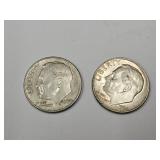 2 Roosevelt Silver Dimes