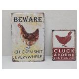 New Chicken Wood & Metal Signs See Sizes