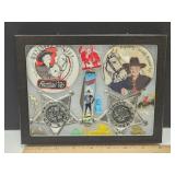 Nice Display Cowboy Badges, Buttons, Pocket Knife+