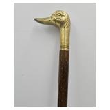 VTG Solid Brass Duck Head  2 PC Cane  35"