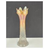 PEACH LUSTRE FENTON SWUNG 11"H Vase