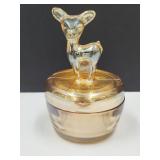 PEACH LUSTRE Deer Trinket Box