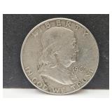 1961  D Franklin 90% Silver Half Dollar