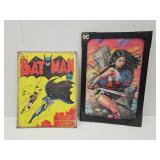 DC Comic & Metal Batman Sign 12"-13" w