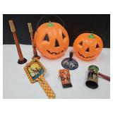 Vintage LOT Halloween Pumpkins & Noise Makers
