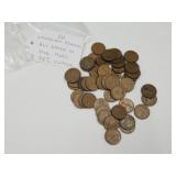 50 Canadian Pennies 98% Copper All Dated  1960