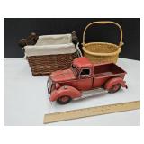 12" Metal Truck & Baskets