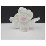 Hand Painted Signed Fenton Glass Clown 5 x 4" h