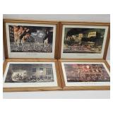 Framed Firemen Pictures  Life of A Fireman +12"w