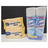 64 Total OZ Lysol Spray & 2 Packs Wipes