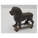 Cast Iron Lion Bank  4.5" high