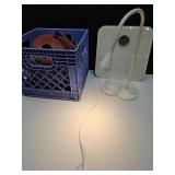 Bath Scale Lamp, Gas Can & Crate