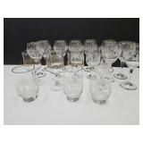 VTG Christmas Stemware, Poinsettias & Etching