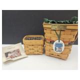 2 Longaberger Baskets  4" & 5.5" wide