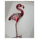 New Metal Flamingo Lawn Decor 23" H