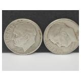 2 Silver Roosevelt Dimes 1959 & 1953