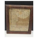 Antique Framed Coffin Size Chart 12 x 15"