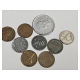 Wheat  & Zinc Pennies, Foreign Coins