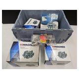 Scissor Lid Tote w/3 Coated CalipersAMAZON RETURN