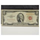 1953 Red Seal 2 Dollar Currency Note