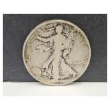 1937 Silver Walking Liberty Half Dollar Coin