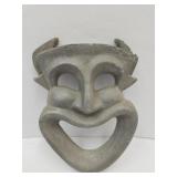 Vintage MCM Tragedy Theater Metal  Art  6 3/4" H