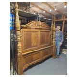 KING  Size 4 Poster  Poster Bed With Rails