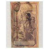 1/2 Idaho Goldback 1/2000th Oz 24 K Gold