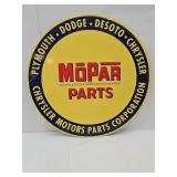 Metal MOPAR PARTS Sign  23" wide
