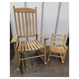 Rocking Chairs, Adult SZ & Childs Rocker SEE PIC