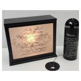 Memorial Lighted Box 10" by 9"H,& chimes