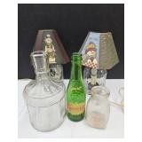 VTG Bottles, Squirt, Thomas Dairy & Dressser Lamps