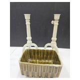 USA Pottery & Cast Iron Candle Holders