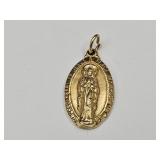 14 k Gold  Creed Pendant See Weight