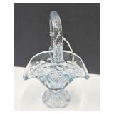 Small Fenton Glass Basket 3 1/4" w