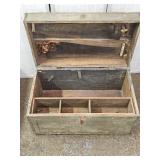 Primitive Carpenters Tool Chest Box 32 x 18 x 17h
