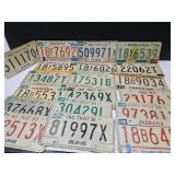 19 Vintage Embossed  Indiana License Plates 78-93