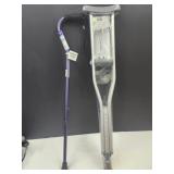 Ladies Wlking Stick Adj Ht Black, Crutches Adj