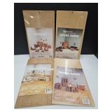 4 Rooms of NOS Miniature Doll House Furniture
