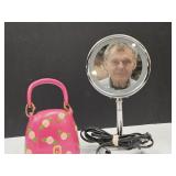 Electric Magnifying Bathroom Mirror 6" w & Bank