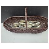 NICE 13"l Basket w/Silver Plate